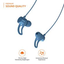 Laai prent in Gallery-kyker, Amazon Basics Bluetooth 5.0-nekband met tot 30 uur speeltyd, magnetiese oordopjes, stemassistent, dubbele paring en IPX6-gegradeerde, blou