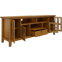 Charger l'image dans la galerie, Simpli Home - Artisan Solid Wood 72 inch Wide Transitional TV Media Stand in Honey Brown For TVs up to 80 inches - Honey Brown
