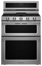 Charger l'image dans la galerie, KitchenAid - 6.7 Cu. Ft. Self-Cleaning Freestanding Double Oven Electric Convection Range