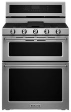 Charger l'image dans la galerie, KitchenAid - 6.7 Cu. Ft. Self-Cleaning Freestanding Double Oven Electric Convection Range