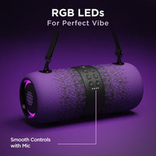 Laai prent in Gallery-kyker, BoAt Stone 1200F Sunburn Edition met tot 9 uur terugspeel en RGB-LED's 14 W Bluetooth-luidspreker (blou, stereokanaal)