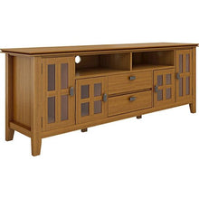 Charger l'image dans la galerie, Simpli Home - Artisan Solid Wood 72 inch Wide Transitional TV Media Stand in Honey Brown For TVs up to 80 inches - Honey Brown
