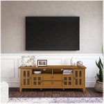 Charger l'image dans la galerie, Simpli Home - Artisan Solid Wood 72 inch Wide Transitional TV Media Stand in Honey Brown For TVs up to 80 inches - Honey Brown
