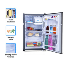 Charger l'image dans la galerie, Godrej 99 L 1 Star Direct Cool Single Door Refrigerator (RD CHAMP 114A 13 WRF ST GR, Steel Grey, Wired Shelves)
