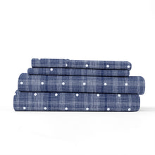 Laai prent in Gallery-kyker, Urban Loft - 4-stuk Dotted Sheet Set - Navy 
