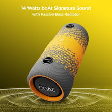 Laai prent in Gallery-kyker, BoAt Stone 1200F Sunburn Edition met tot 9 uur terugspeel en RGB-LED's 14 W Bluetooth-luidspreker (blou, stereokanaal)
