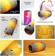 Laai prent in Gallery-kyker, BoAt Stone 1200F Sunburn Edition met tot 9 uur terugspeel en RGB-LED's 14 W Bluetooth-luidspreker (blou, stereokanaal)
